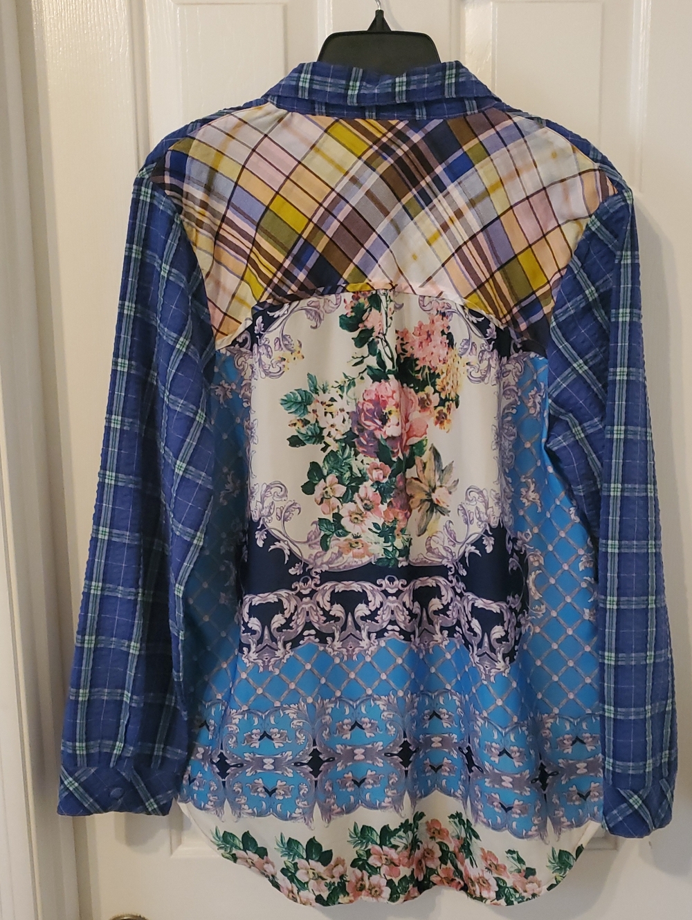 Women’s Plaid Button-Front Blouse